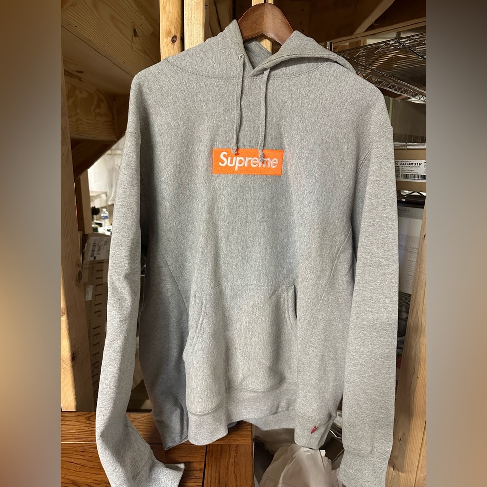 Supreme Heather Grey / Orange BOGO Hoodie